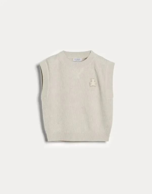 Cotton English rib Bernie sweater vest