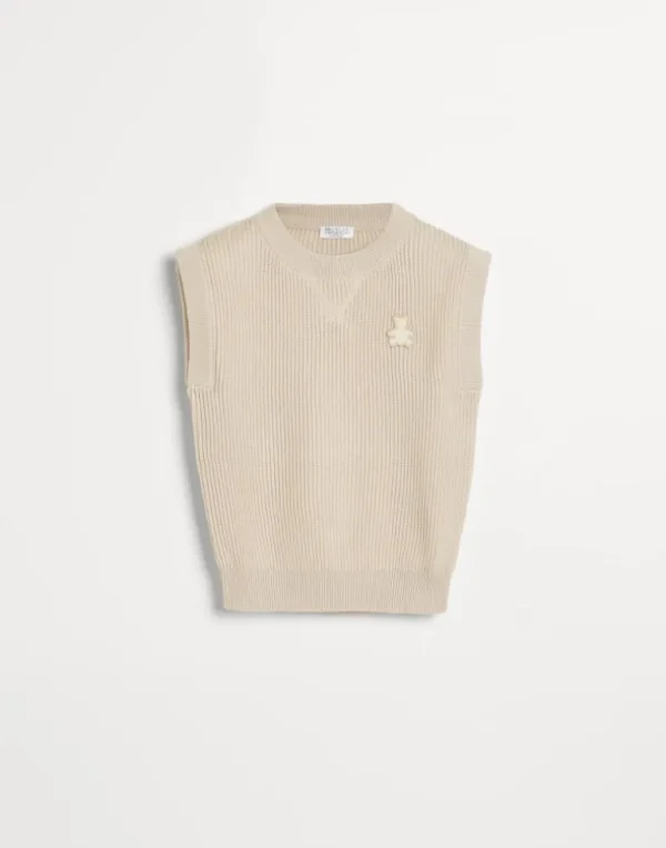 Cotton English rib Bernie sweater vest