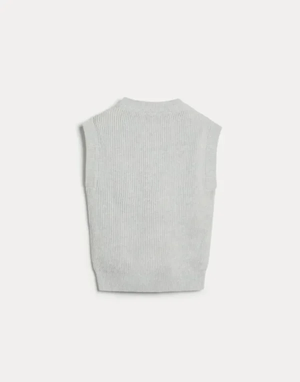 Cotton English rib Bernie sweater vest