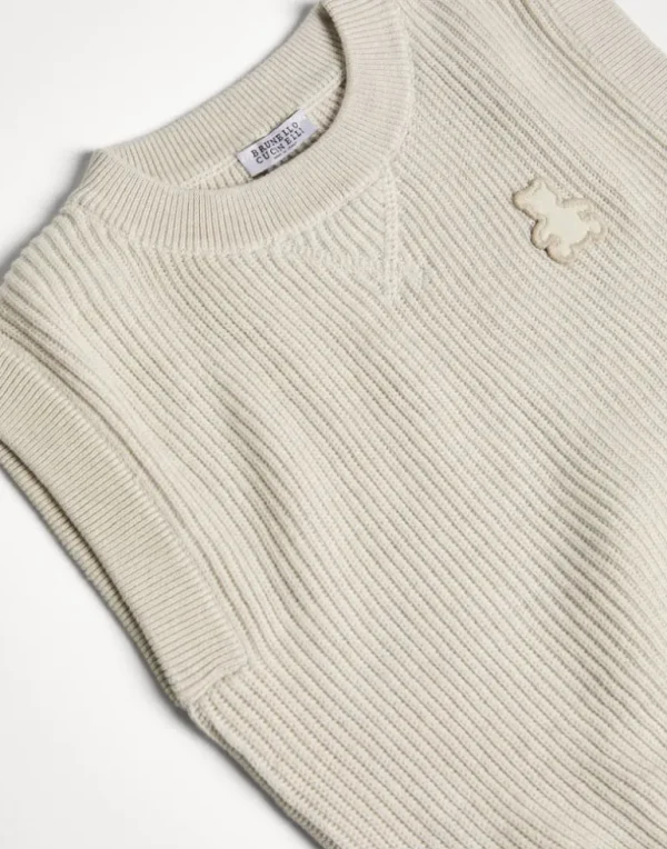 Cotton English rib Bernie sweater vest