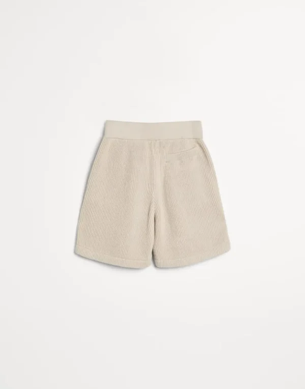 Cotton English rib knit Bernie Bermuda shorts