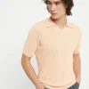 Cotton English rib knit polo