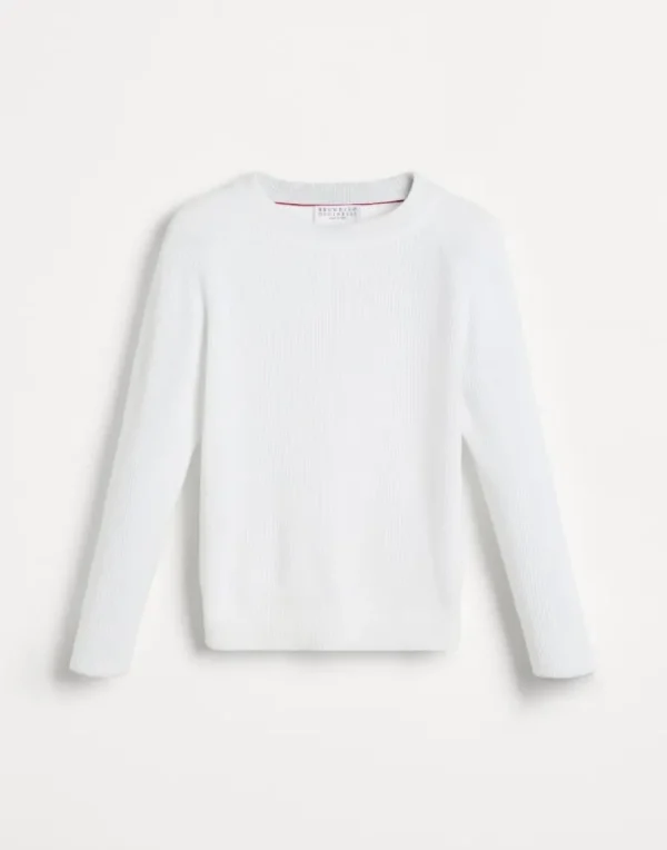 Cotton English rib sweater