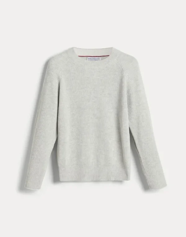 Cotton English rib sweater