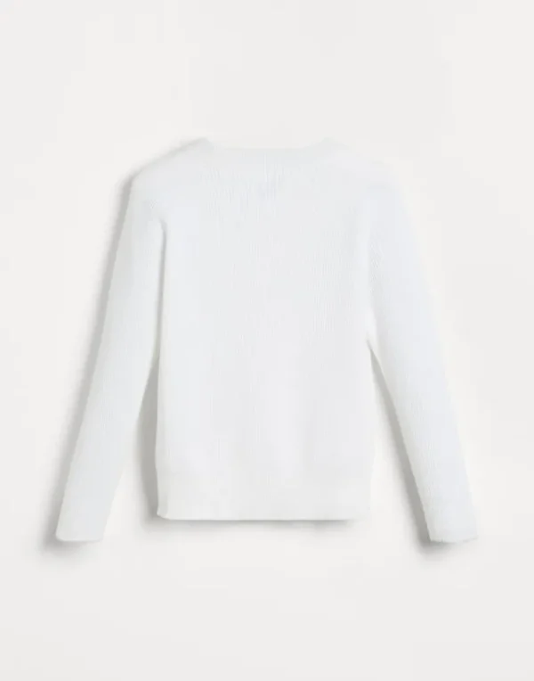 Cotton English rib sweater