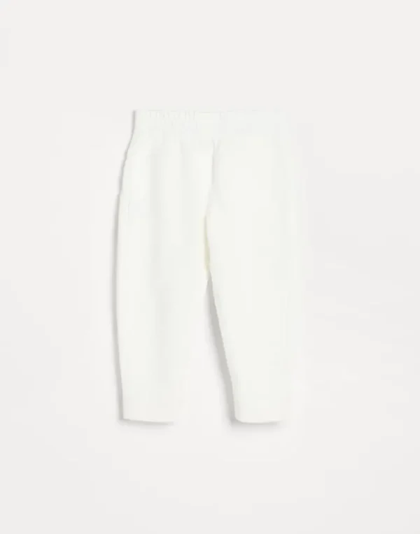 Cotton French terry Bernie trousers with embroidery