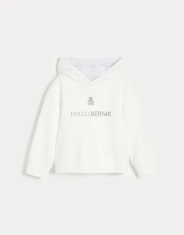 Cotton French terry hooded sweatshirt