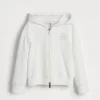 Cotton French terry hooded Bernie sweatshirt with zipper