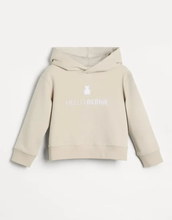 Cotton French terry hooded sweatshirt