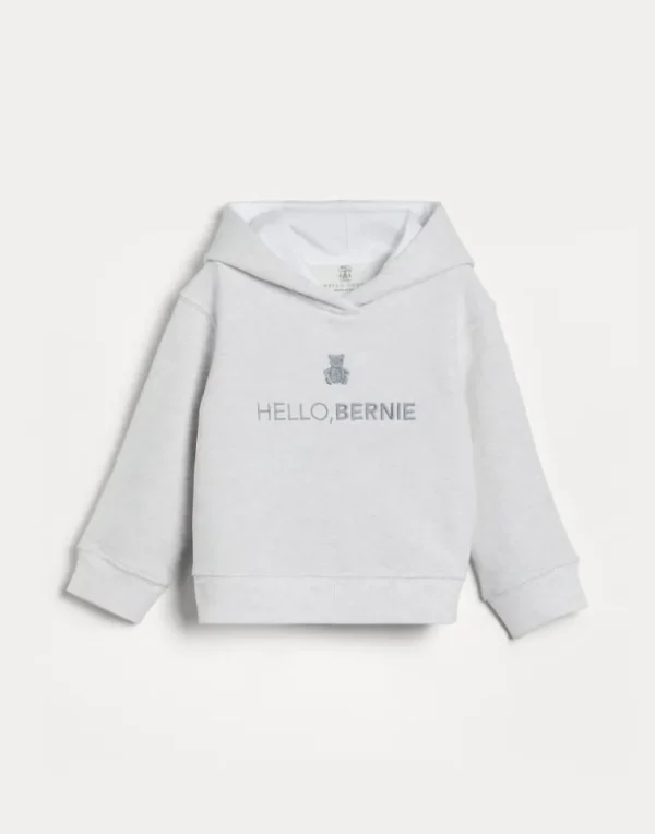 Cotton French terry hooded sweatshirt