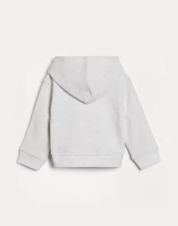 Cotton French terry hooded sweatshirt