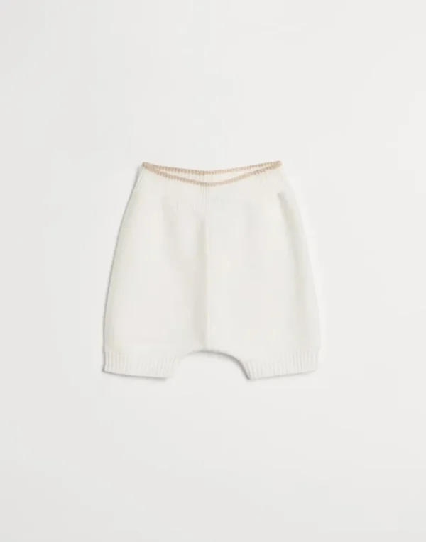 Cotton honeycomb stitch Baby Bernie knit shorts