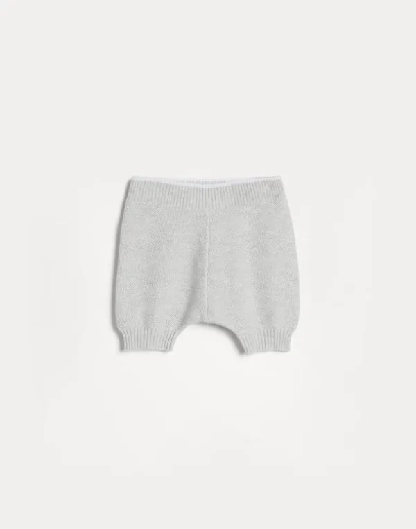 Cotton honeycomb stitch Baby Bernie knit shorts