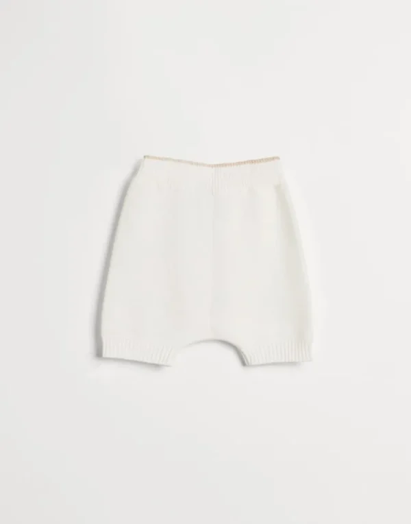 Cotton honeycomb stitch Baby Bernie knit shorts