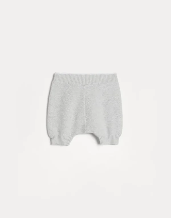 Cotton honeycomb stitch Baby Bernie knit shorts