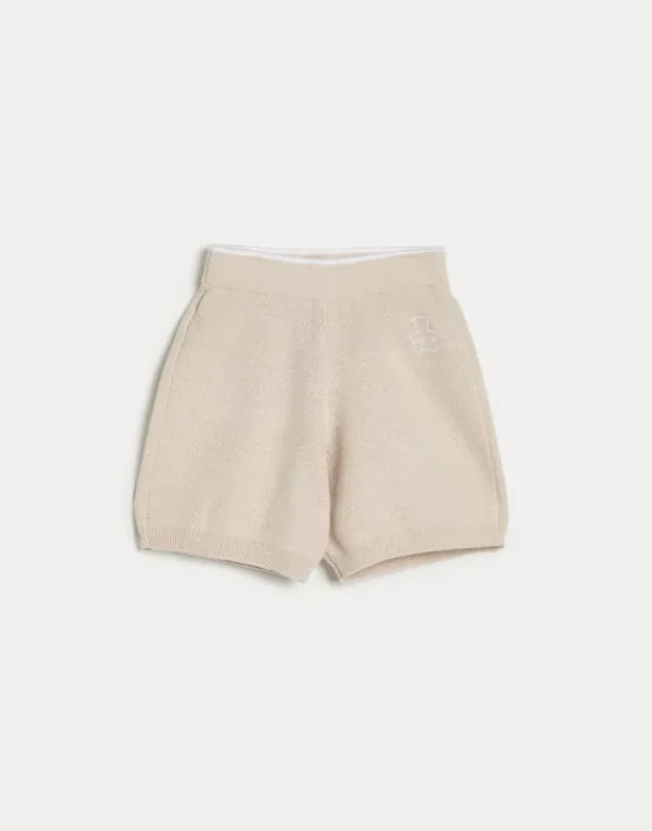 Cotton honeycomb stitch knit Bernie Bermuda shorts