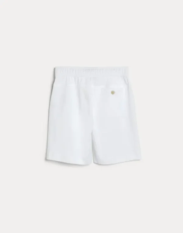 Cotton interlock Bermuda shorts with tennis logo