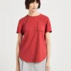 Cotton jersey T-shirt with shiny pocket detail