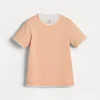 Cotton jersey T-shirt with faux-layering