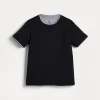 Cotton jersey T-shirt with faux-layering