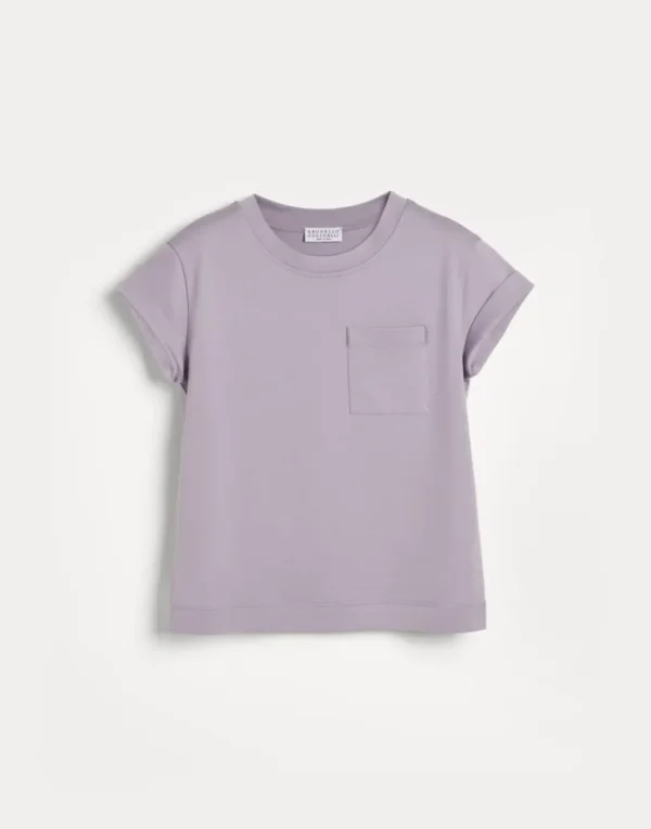 Cotton jersey T-shirt with monili