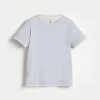 Cotton jersey T-shirt with faux-layering