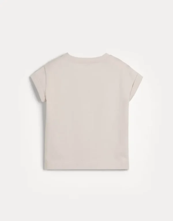 Cotton jersey T-shirt with monili