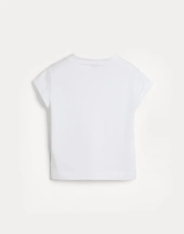 Cotton jersey T-shirt with monili