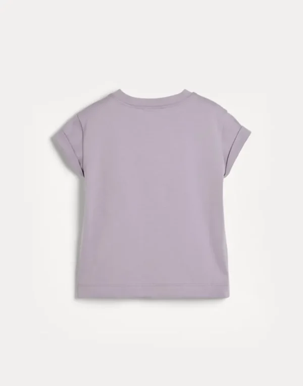 Cotton jersey T-shirt with monili