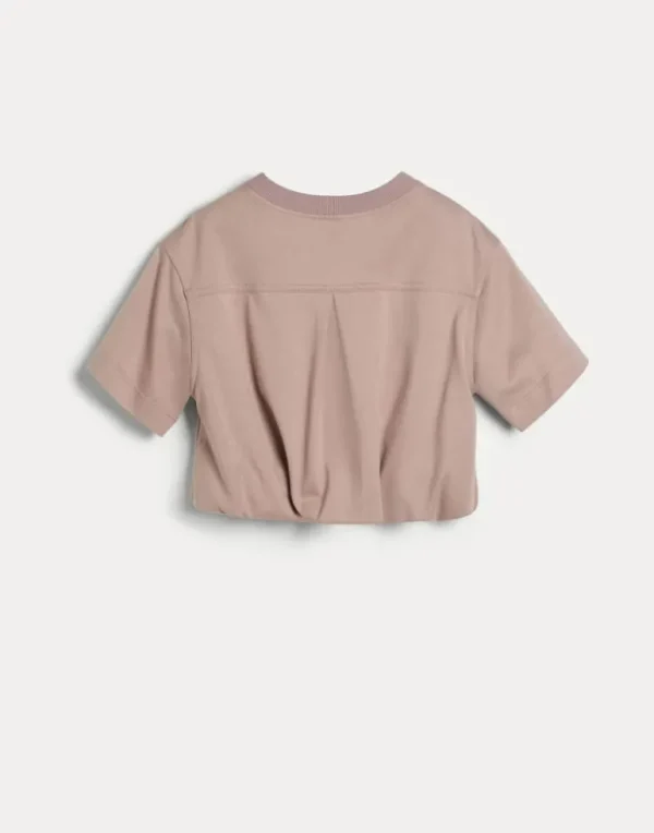 Cotton jersey T-shirt with monili