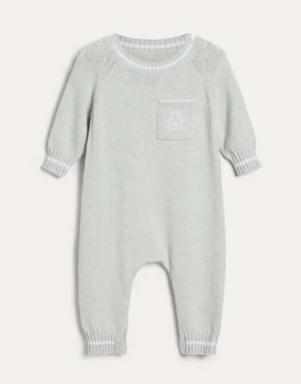 Cotton knit Baby Bernie sleepsuit