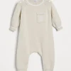 Cotton knit Baby Bernie sleepsuit