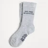 Cotton knit socks with intarsia