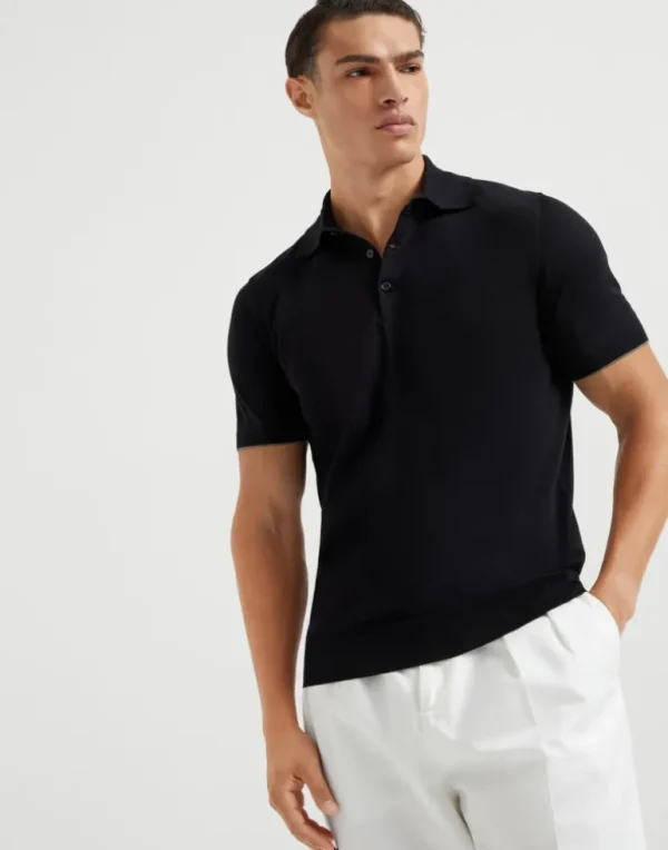 Cotton lightweight knit polo