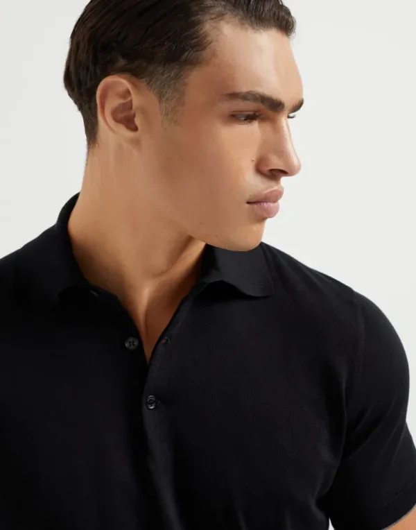 Cotton lightweight knit polo