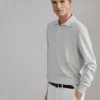 Cotton lightweight polo-style sweater