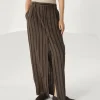 Cotton organza sartorial skirt with dazzling stripe embroidery