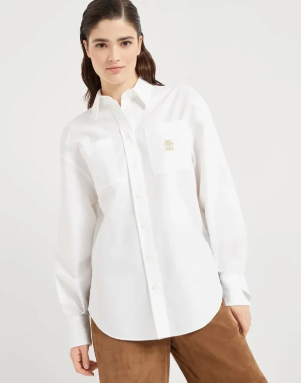 Cotton Oxford shirt with logo