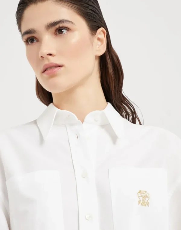 Cotton Oxford shirt with logo