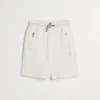 Cotton piqué Bermuda shorts with logo