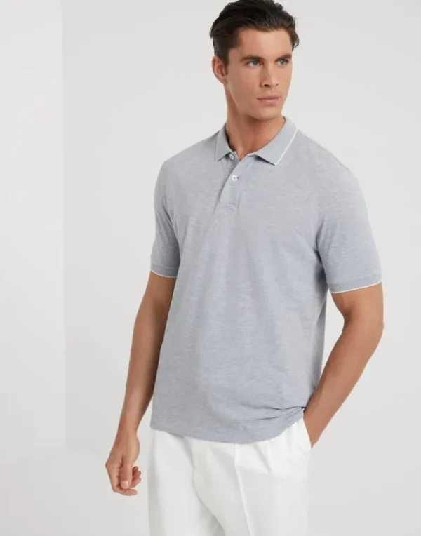 Cotton piqué polo shirt