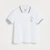 Cotton piqué polo shirt with embroidery