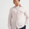 Cotton piqué western shirt