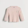 Cotton rib knit Baby Bernie sweater with patch