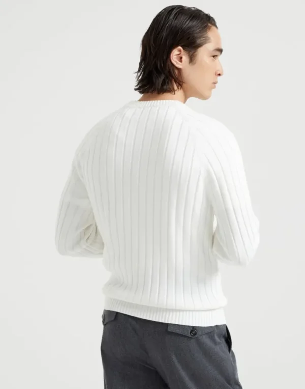 Cotton rib knit sweater