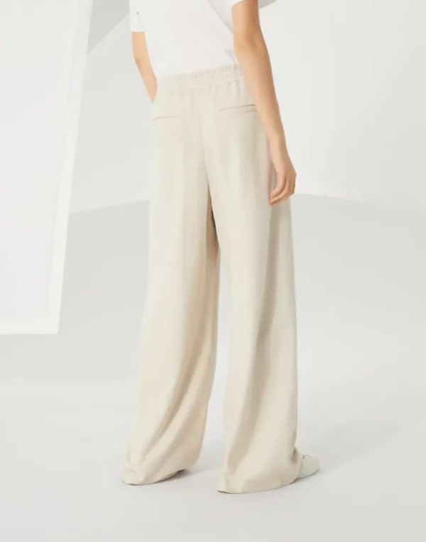 Cotton smooth French terry track trousers