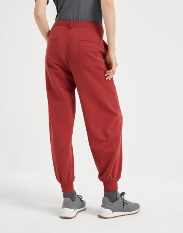 Cotton smooth French terry trousers