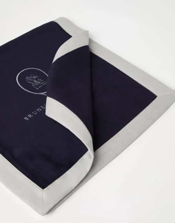 Cotton terrycloth towel with tennis logo