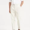 Cotton wide wale corduroy leisure fit trousers with pleat