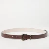 Cowhide belt with monili